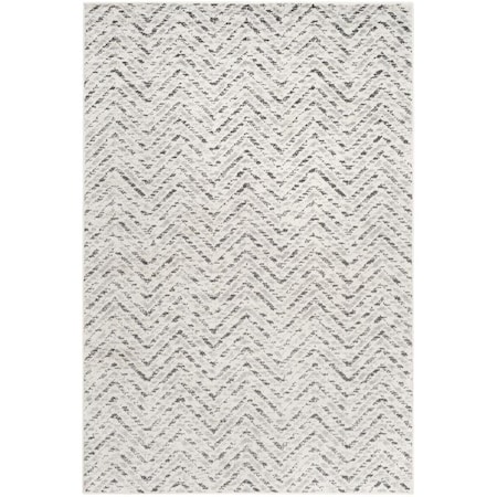 Safavieh Adirondack Power Loomed Medium Rectangle Rugs; Ivory & Charcoal - 5 ft.-1 in. x 7 ft.-6 in. ADR104N-5